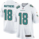 Nike Men & Women & Youth Dolphins #18 Matthews White Team Color Game Jersey,baseball caps,new era cap wholesale,wholesale hats